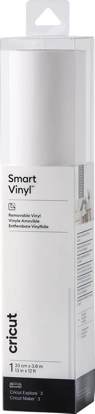 Cricut Smart Vinyl Removable 33X366Cm 1 Sheet (White); Works without a cutting mat – just load & go!; Durable, yet removes without residue; Recommended for indoor use; For Cricut Explore® 3 & Cricut Maker® 3